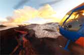 Interactive 360 Video From A Helicopter Flying Over Four Erupting Volcanoes 